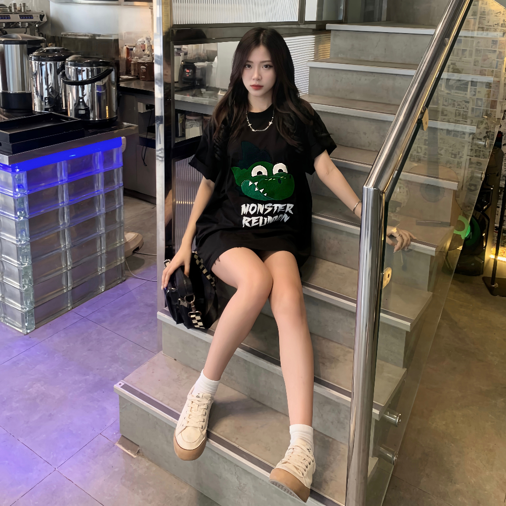 Áo Thun REUNION R'DINOSAUR Thêu Xù Cao Cấp