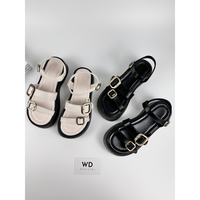 Giày Sandal Nữ Quai Khuy Ngang Mảnh Quai Hậu Hot Mới Thời Trang Đơn Giản 025