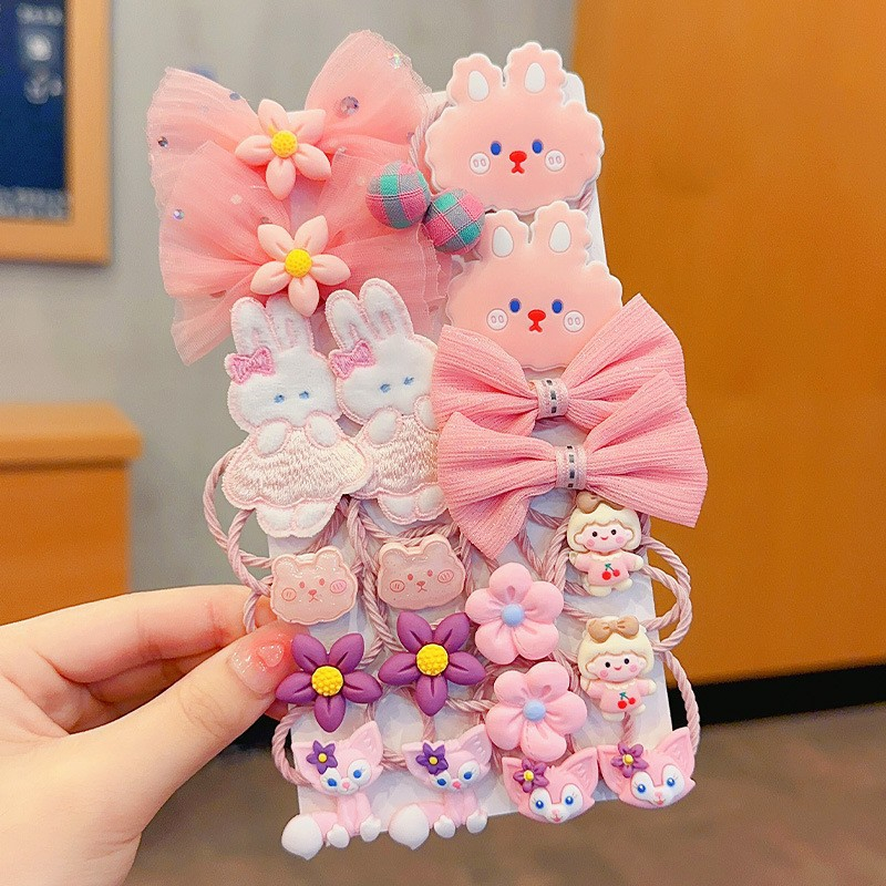 Sét 20 Dây Buộc Tóc Cao Su Co Giãn Tốt Không Đau Cho Bé Gái_shoppe mall