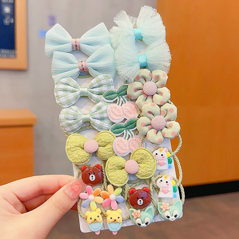 Sét 20 Dây Buộc Tóc Cao Su Co Giãn Tốt Không Đau Cho Bé Gái_shoppe mall