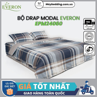 Bộ ga modal everon mẫu epm24060, chăn bốn mùa - hàng chính hãng