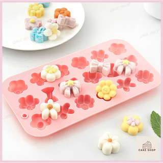 HCM-Khuôn Silicon 18 Hoa Nơ Dễ Thương Làm Socola, Thạch Rau câu, Pudding, Sáp Nến CAKESHOP