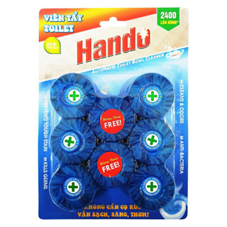 (Khuyến mại 2 viên) Vỉ 6 viên tẩy xanh và làm thơm toilet Hando
