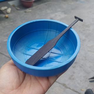 Thuyền thúng mô hình 8-14cm, nhựa in 3d