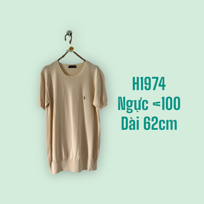 H1974 1978 1980 áo thun len Nhật seconhand