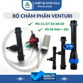 Bộ châm phân Venturi 21/27/34/48/60, châm phân cho hệ thống tưới, bộ châm phân, hút phân tự động