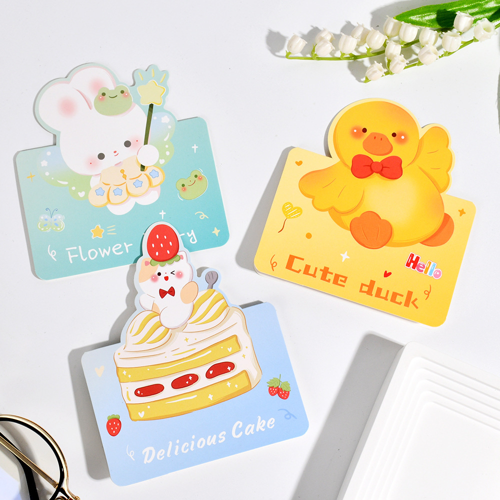 Thiệp mini hoạt hình đáng yêu.