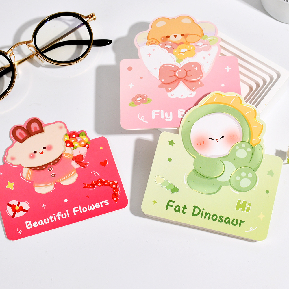 Thiệp mini hoạt hình đáng yêu.