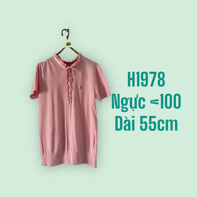 H1974 1978 1980 áo thun len Nhật seconhand
