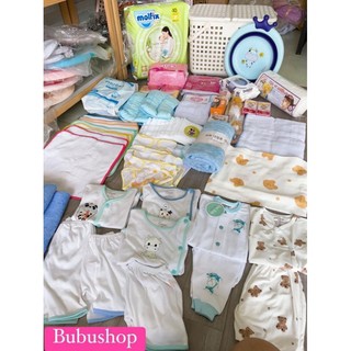 Combo sơ sinh trọn gói gồm đầy đủ đồ dùng cần thiết cho mẹ & bé đi sinh