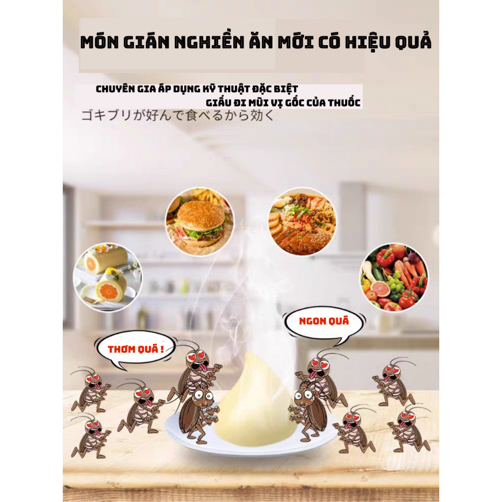 Mồi thuốc diệt gián liên hoàn 10g an toàn cơ thể con người và vật nuôi thế hệ mới