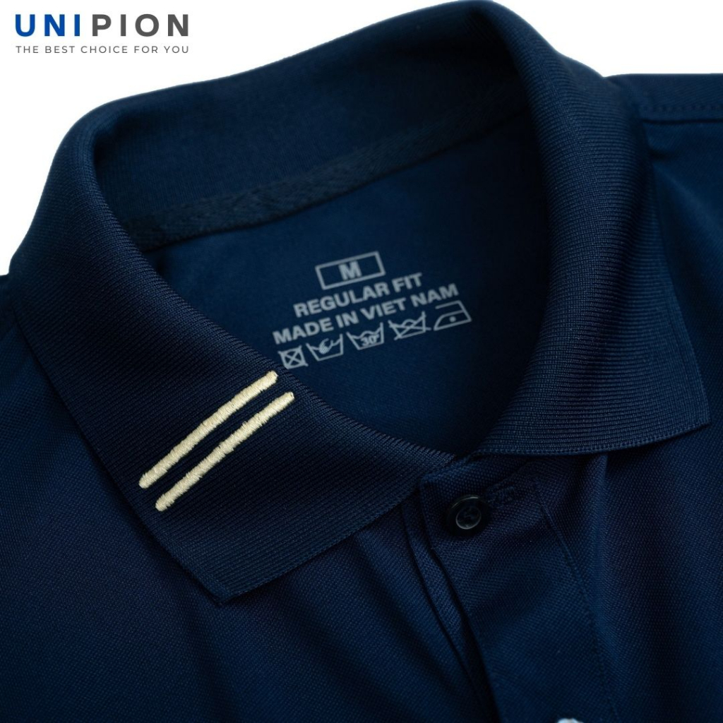 Áo polo nam UNIPION thấm hút mô hôi, kiểu dáng trẻ trung, họa tiết lịch thiệp -  AT173