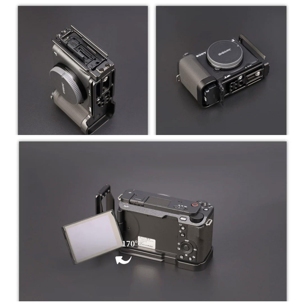 Sony ZV-E1 ZVE1 JLWin | Khung quay dọc Lplate bracket báng tay cầm giá đỡ đế thép bảo vệ handcase SONY ZVE1 ZV-E1 E1