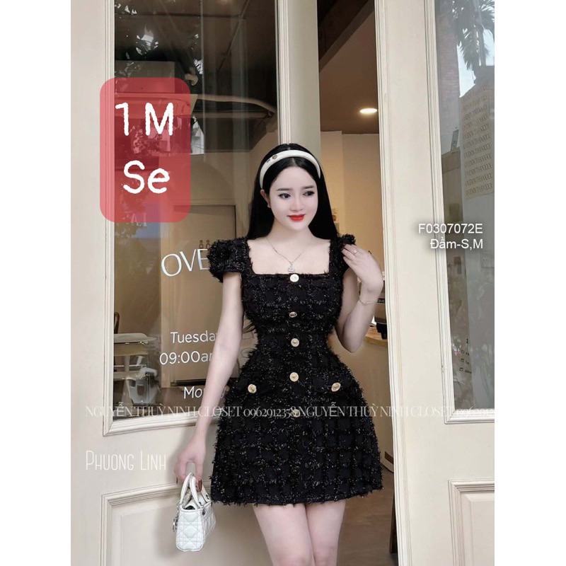 Đầm tơ dây họa tiết đính hoa tiểu thư phối bèo tà rũ dải bèo dài hở lưng cực xinh!