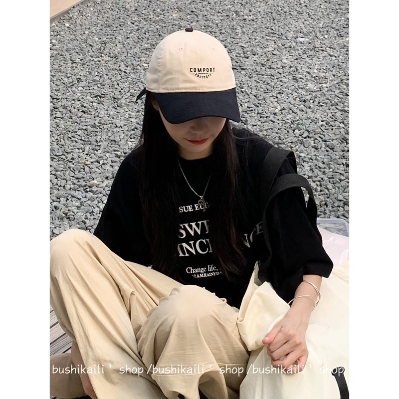 Mũ nón lưỡi trai COMPORT phối màu vintage phong cách Hàn Quốc trendy 2023