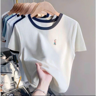 áo thun nữ cổ tròn thiêu logo cho mùa hè năng động dành riêng cho phái đẹp utc của GKM Fashion