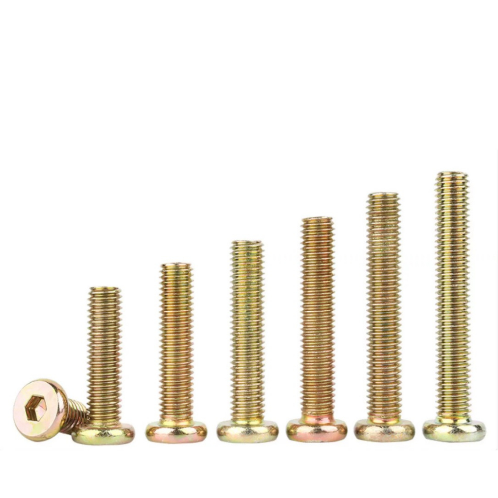 50 cái M6 Bulong lục giác chìm đầu dẹt M6 thép mạ