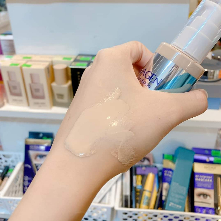 Kem nền Collagen Căng bóng 100ml chính hãng Hàn Quốc makeup phù hợp cho tất cả các loại da