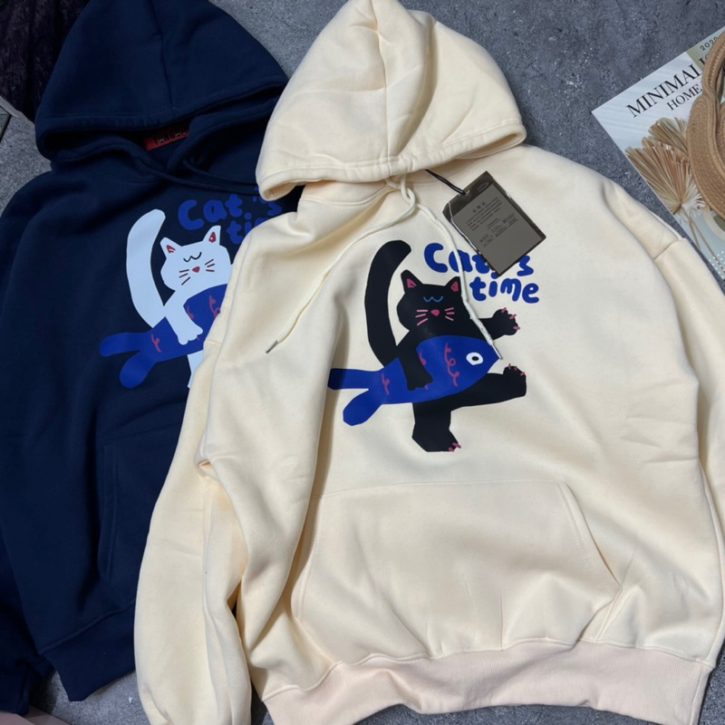 Áo Nỉ Hoodie QC, form oversz, nỉ cotton mịn không xù