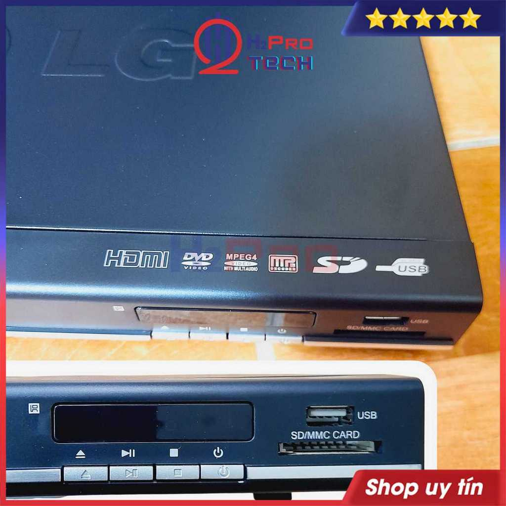 Đầu Đĩa Dvd LG DV532 Hdmi-Usb-Sd, Đầu Dvd-Cd LG Karaoke Cao Cấp Không Kén Đĩa, Điện 12V-220V, Tặng Dây Hdmi-H2Pro Audio