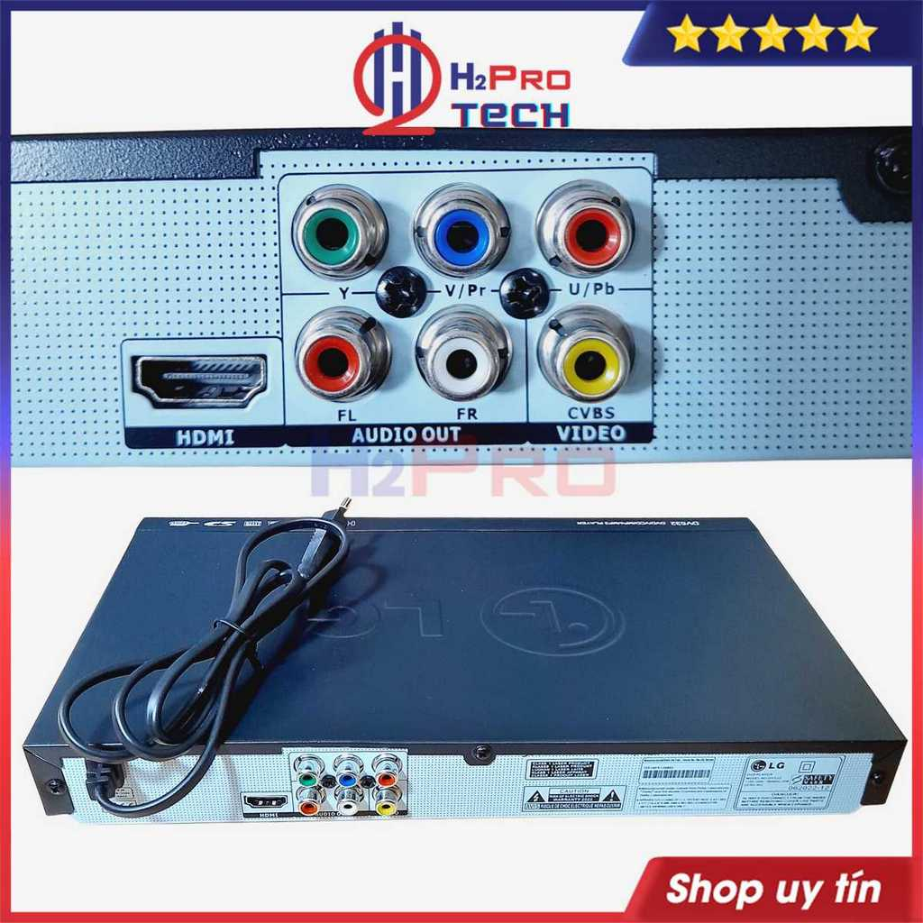 Đầu Đĩa Dvd LG DV532 Hdmi-Usb-Sd, Đầu Dvd-Cd LG Karaoke Cao Cấp Không Kén Đĩa, Điện 12V-220V, Tặng Dây Hdmi-H2Pro Audio