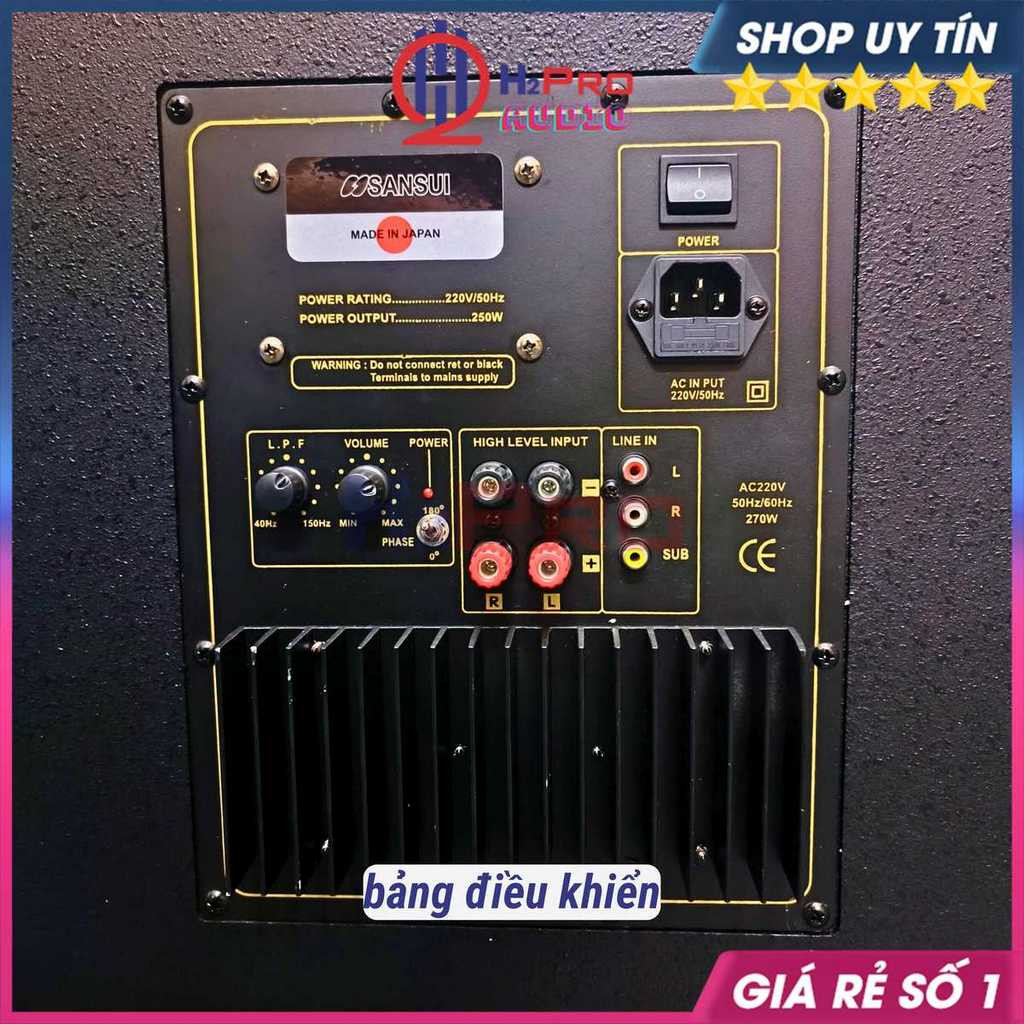 Loa Sub Điện Bass 30 Sansui 270W Công Nghệ Nhật-Tặng Dây AV, Loa Trầm Bass 30 Sub Mặt Cao Cấp Cho Gia Đình - H2Pro Audio