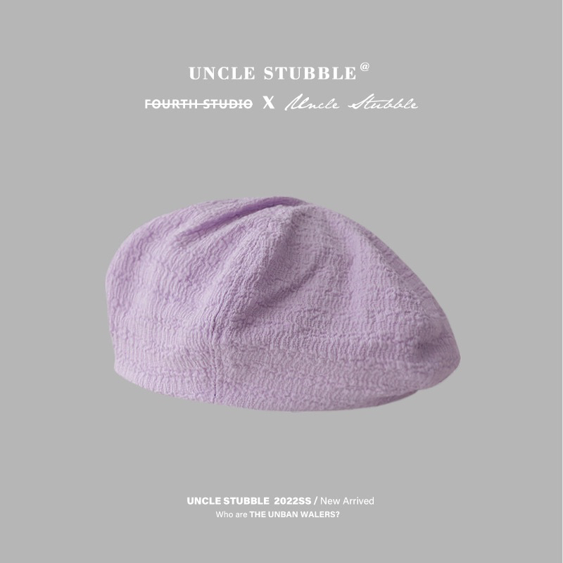 Mũ nồi baby trơn bo chun siêu xinh phong cách Retro Hàn Quốc trendy 2023