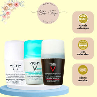 Lăn khử mùi VICHY 50ml chính hãng Pháp giúp khô thoáng vùng da dưới cánh tay 48h - YUBI YUBI