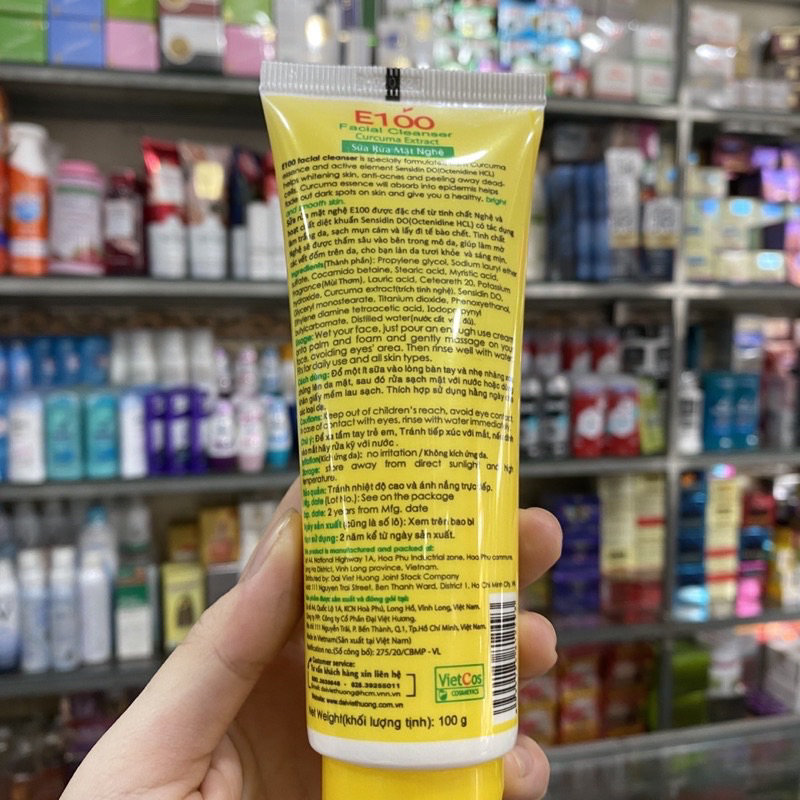 Sữa Rửa Mặt E100 typ lớn Hàng Công Ty