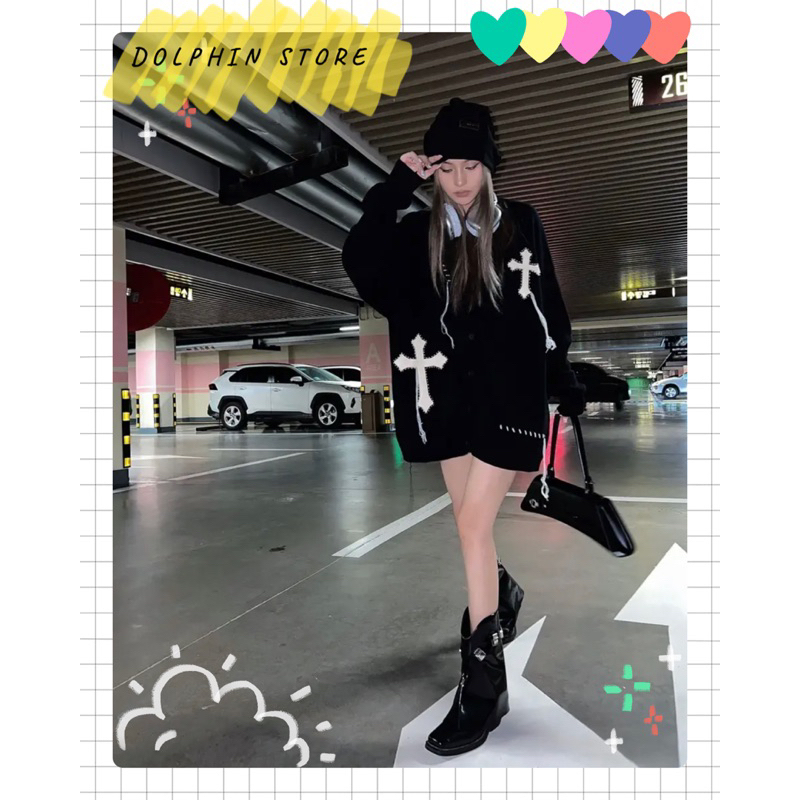 BIGSIZE Áo khoác y2k bigsize - Áo cardigan y2k bigsize - Áo cardigan bigsize