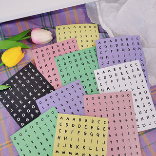 Sticker chữ và số chấm tròn nhãn dán trang trí ins đánh dấu sổ tay hoa văn trang trí Pison