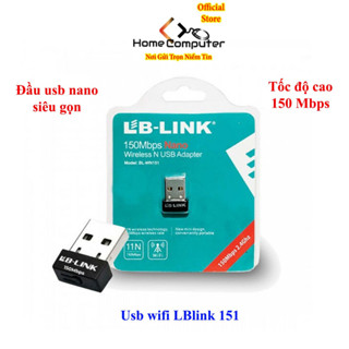 Usb wifi, usb thu wifi LBlink 151 nano, Thu sóng wifi tốc độ cao 150Mbps cho máy tính PC, laptop
