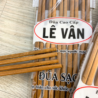 Combo 10 đôi đũa gỗ cao cấp LÊ VÂN