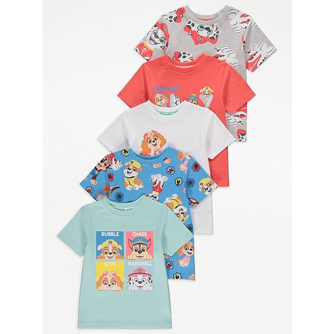 Set 5 áo cotton họa tiết chú chó cứu hộ George UK