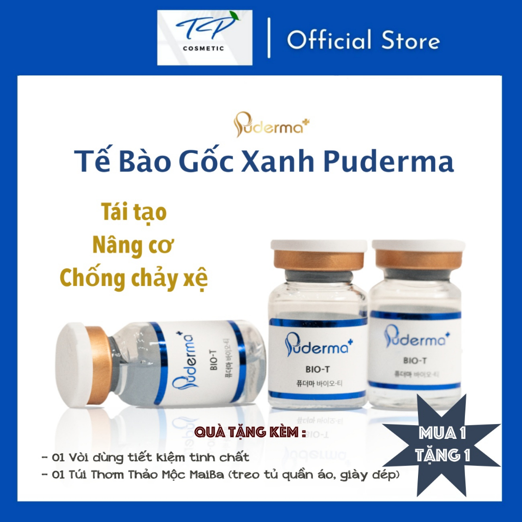 Tế Bào Gốc Xanh PUDERMA BIO-T XANH : Làm mờ vết nám, tàn nhang, đồi mồi, vết thâm, tái tạo da..