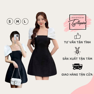 Váy Dự Tiệc Sang Chảnh Phối Tay Cách Điệu-Glossy Dress