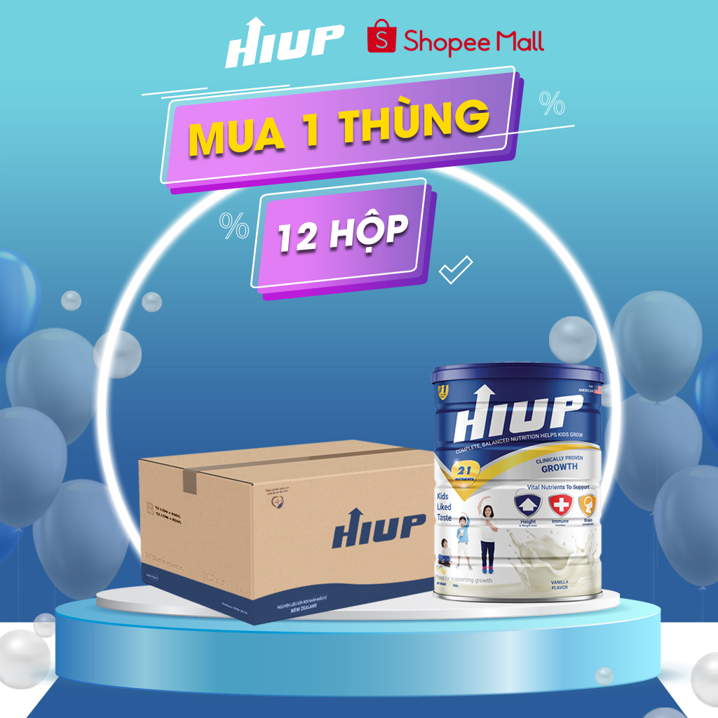 Combo 12 hộp sữa bột HIUP tăng chiều cao cho bé