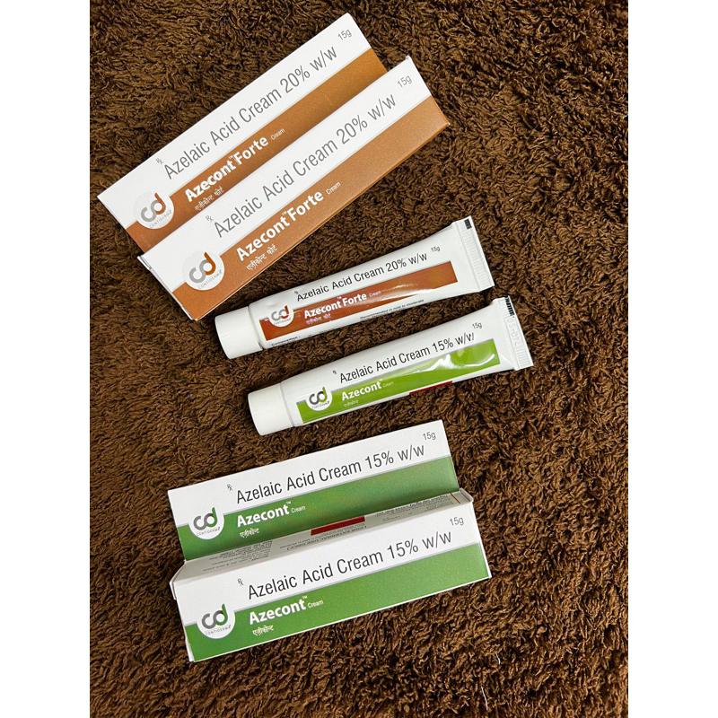 AZECONT FORTE 15G là kem dưỡng chấm thâm mụn chứa 15% 20% azelaic acid