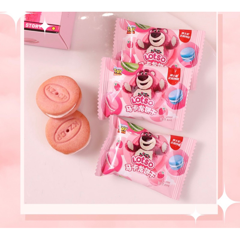 Bánh Quy MACARON Hộp Gấu Dâu Siêu Xinh - HOT 2023