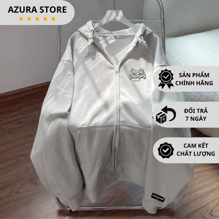 Hoodie Pencil Unisex Chất Nỉ Bông Dày Form Rộng - Azura Store