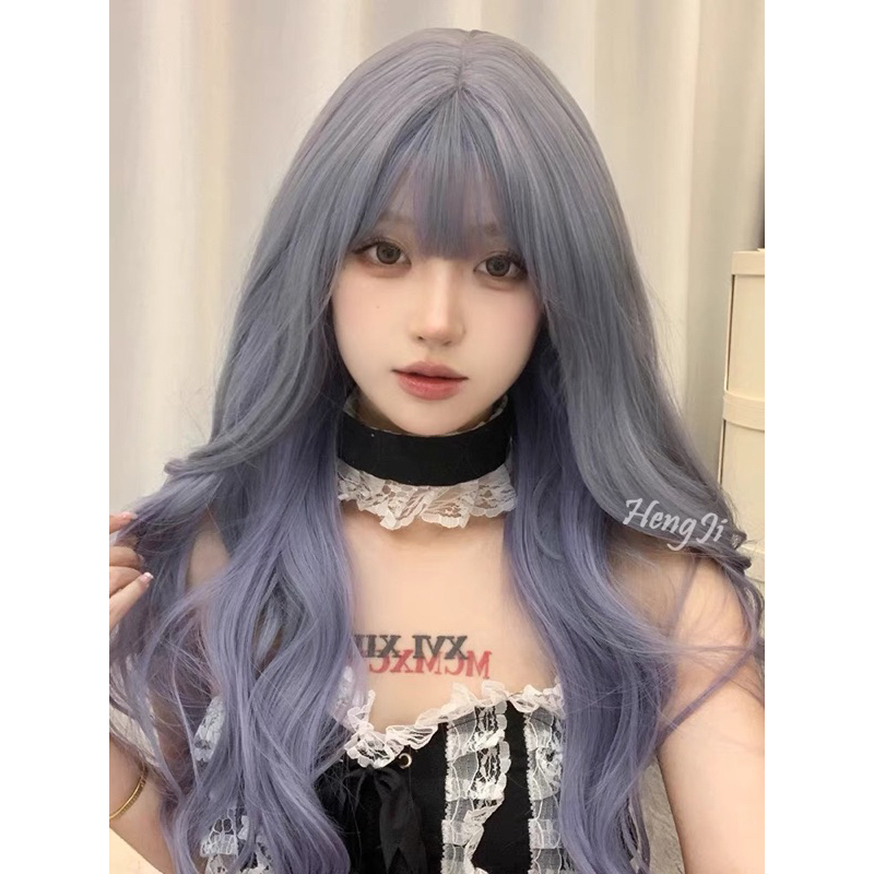 🖤🌹TÓC GIẢ MÀU XANH MIX SIÊU HIẾM🌹💙WIGTEEN LOLITA/ WIG MIX🖤SẴN TẶNG KÈM WIGCAP