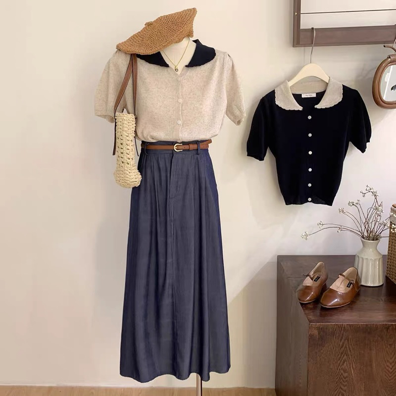 Áo len montagi hai màu