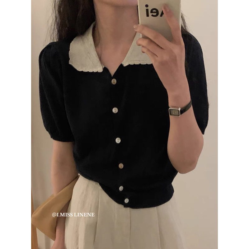 Áo len montagi hai màu