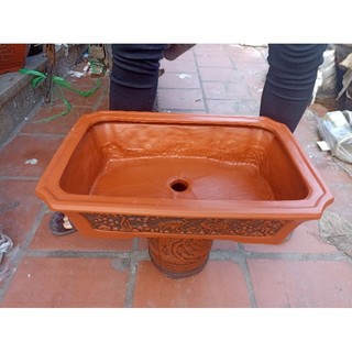 chậu chữ nhật size 52*37*15cm