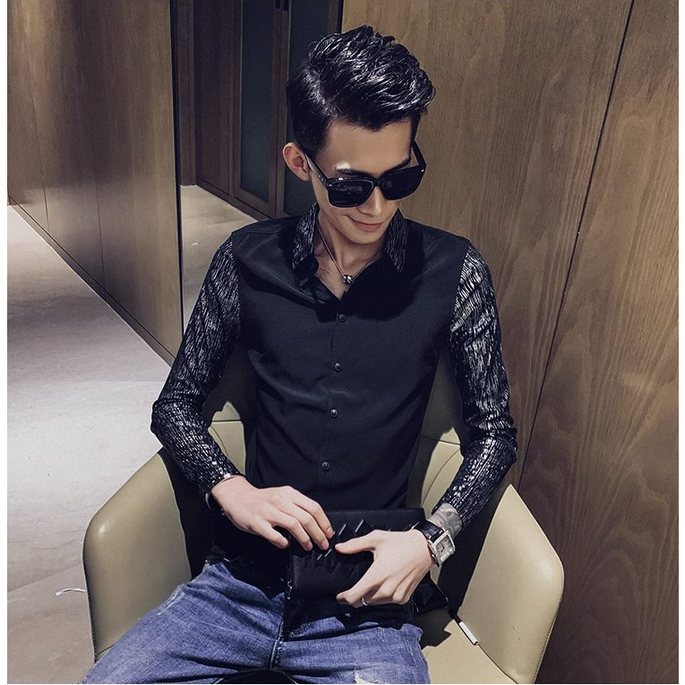 Áo sơ mi nam dài tay thiết kế form ôm tôn dáng mặc lên cực sang chảnh lịch lãm H80