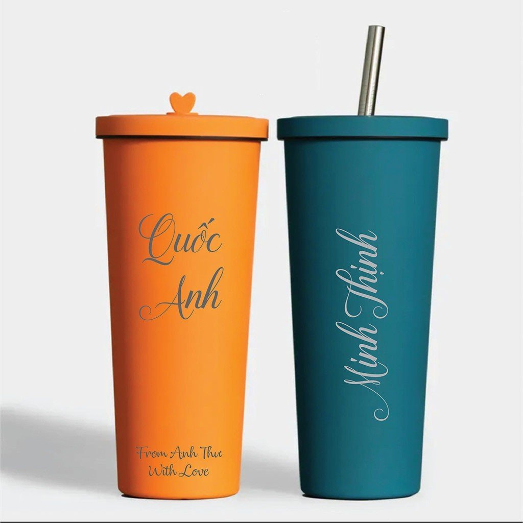 Combo 2 Ly giữ nhiệt Pastel 💖HVP💖, cốc giữ nhiệt HVP làm bằng inox 304 in/khắc tên, logo, hình ảnh theo yêu cầu,750ml