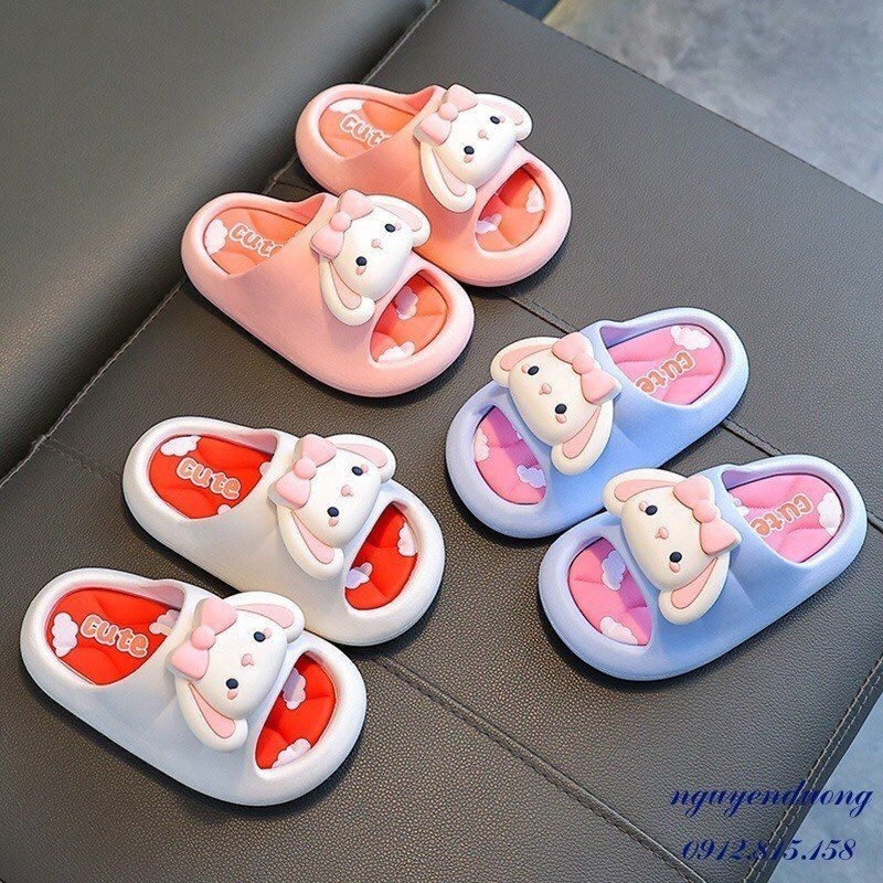 Dép Thỏ  Đáng Yêu Cho Bé Chống Trượt Thoải Mái Đi Êm Chân