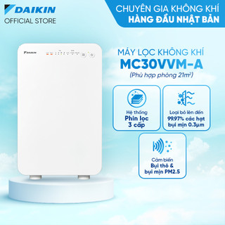 [NHẬP MÃ DAIKIN10 - GIẢM 10%][Giao hỏa tốc HCM/HN]-Máy Lọc không khí Daikin MC30VVM-A - Diện tích sử dụng 21m2