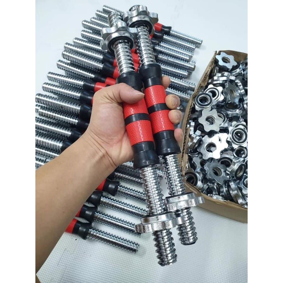 Đòn tạ tay nhập khẩu có bọc nhựa tay cầm dài 38cm, nặng 1.35kg