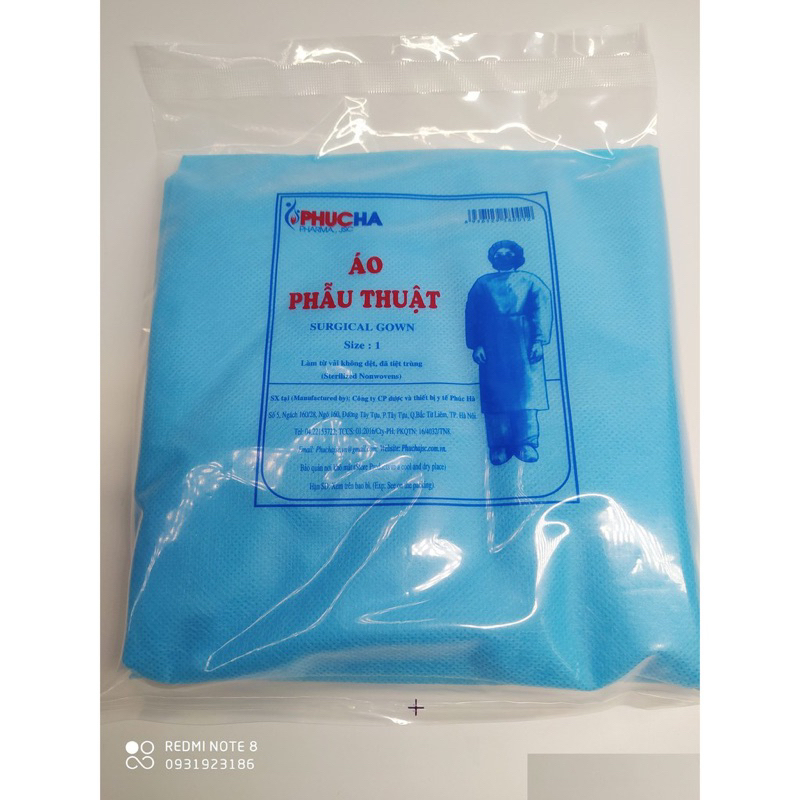 ÁO PHẪU THUẬT - Áo phẫu dùng 1 lần - áo blu